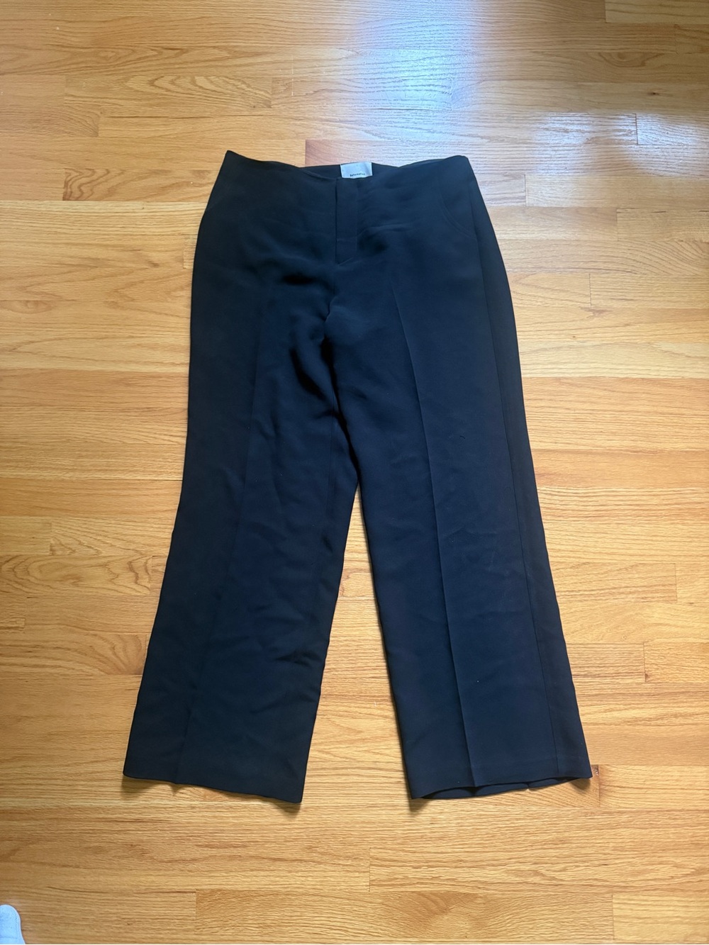 Reformation Black Wide-Leg Trousers